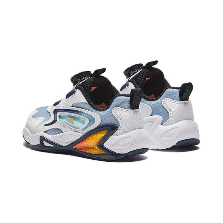 Детские беговые кроссовки дошкольные Antakids, Пыльно-синий/Белый Adidas/Новый чернильно-синий — фото 3