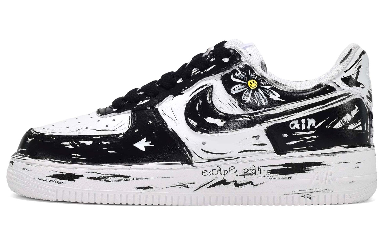 

Кроссовки для скейтбординга Air Force 1 женские низкие черный/белый Nike