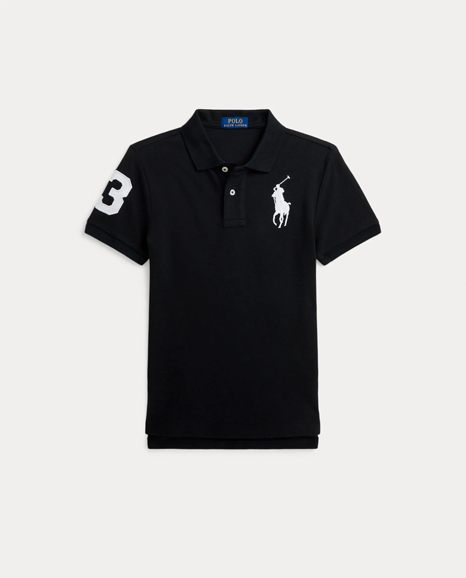 

Детский поло из пике с большим пони Polo Ralph Lauren, черный