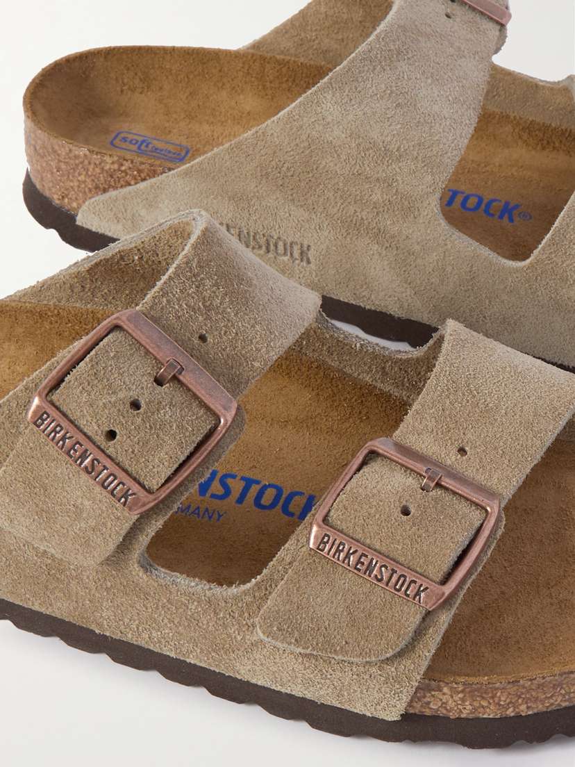 Замшевые сандалии Arizona Birkenstock, бежевый — фото 4