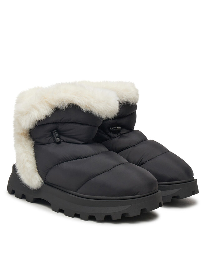 Женские зимние ботинки Steve Madden Frostee стеганые с искусственным мехом, черный — фото 3