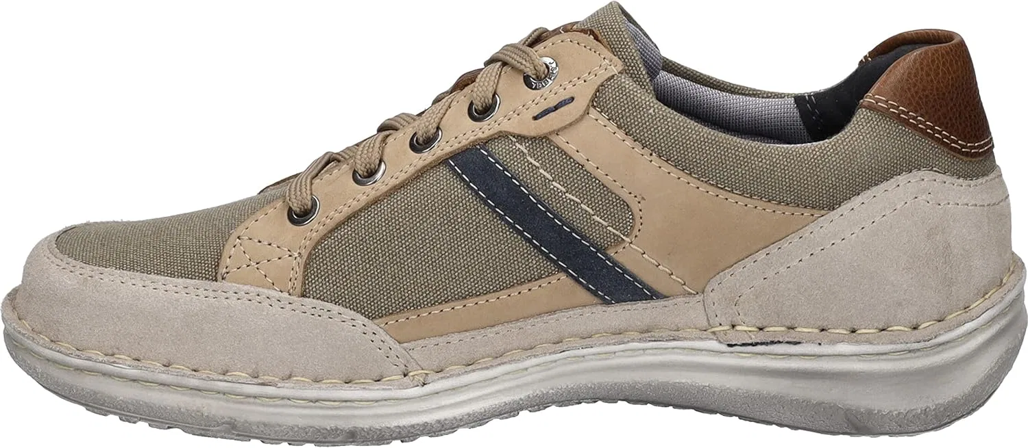 Мужские низкие кроссовки Josef Seibel Anvers 79, очень широкие (K), со сменной стелькой, Beige/Multi-Coloured — фото 4