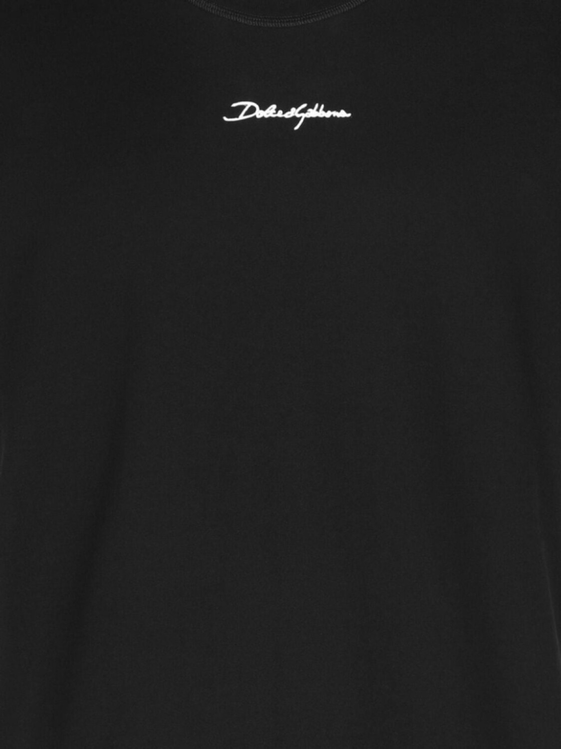 Хлопковая футболка с логотипом Dolce & Gabbana, черный — фото 2