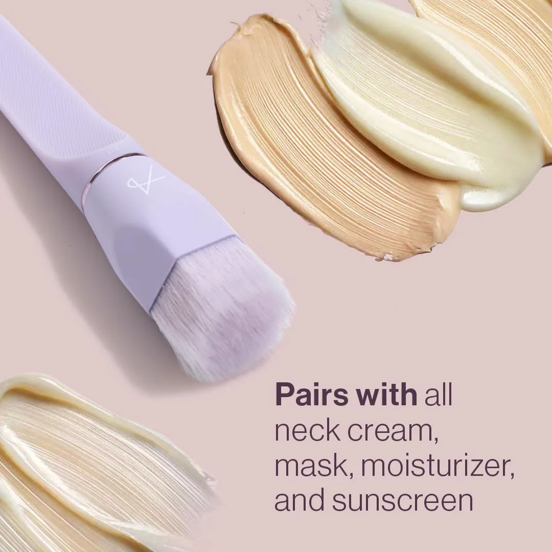 Кисть для ухода за шеей Anisa Beauty | Инструмент для нанесения средств на шею, Light Grey — фото 4