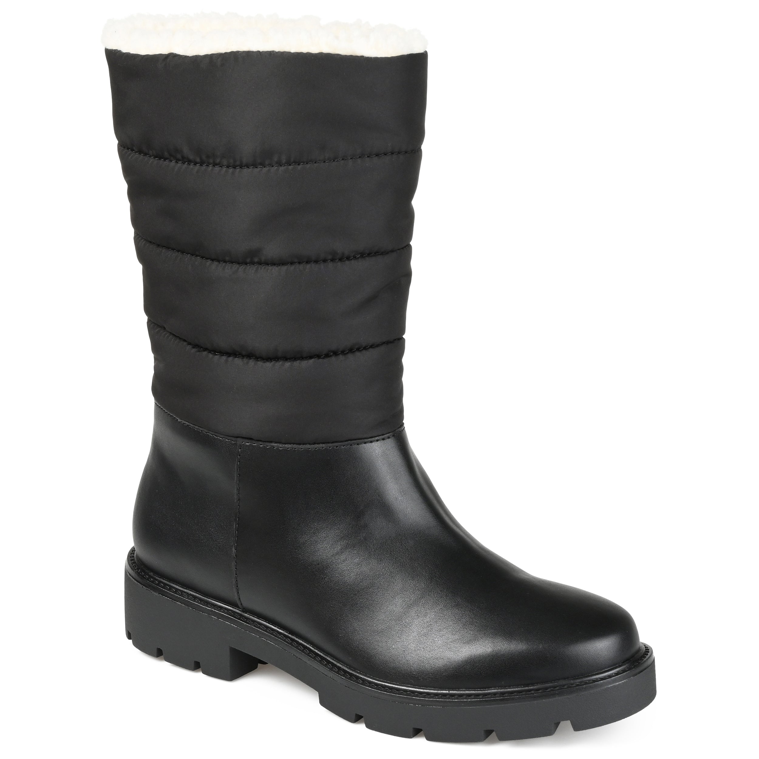 Женские зимние ботинки Journee Collection Nadine Tru Comfort с блочным каблуком из пеноматериала, черный