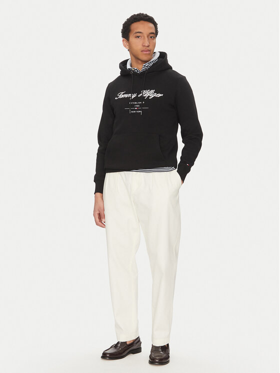 Толстовка обычного кроя Script Logo MW0MW33631 Tommy Hilfiger, черный — фото 2