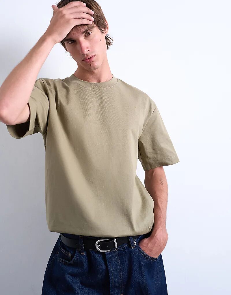 

Футболка Topman свободного кроя цвета хаки