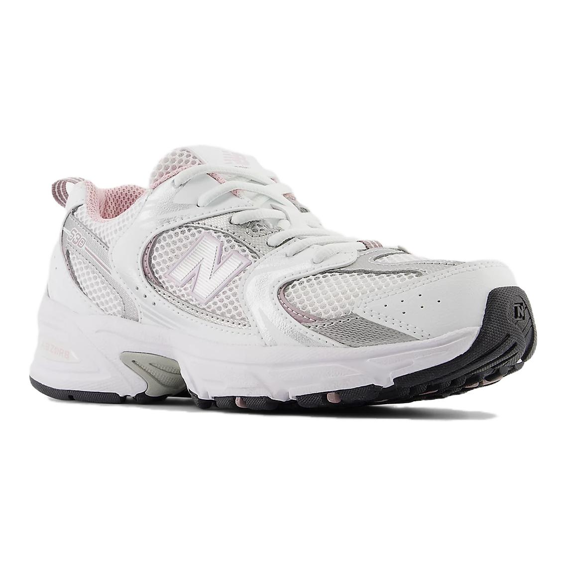 New Balance Детские кроссовки NB 530 Low Top, белые, розовые — фото 4