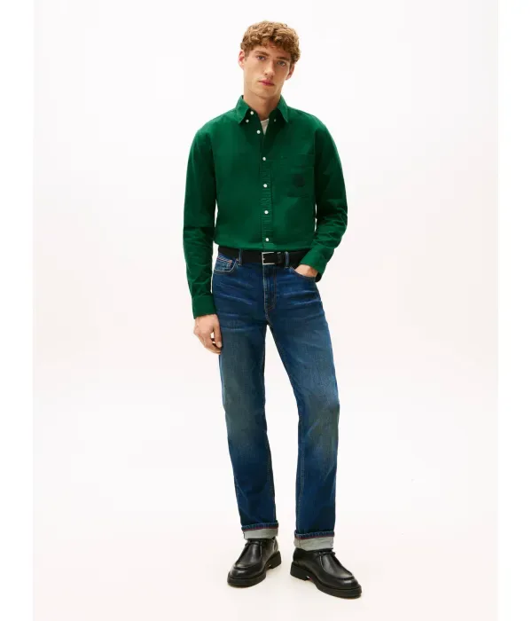 Рубашка regular fit Tommy Hilfiger, бутылочно-зеленый — фото 2