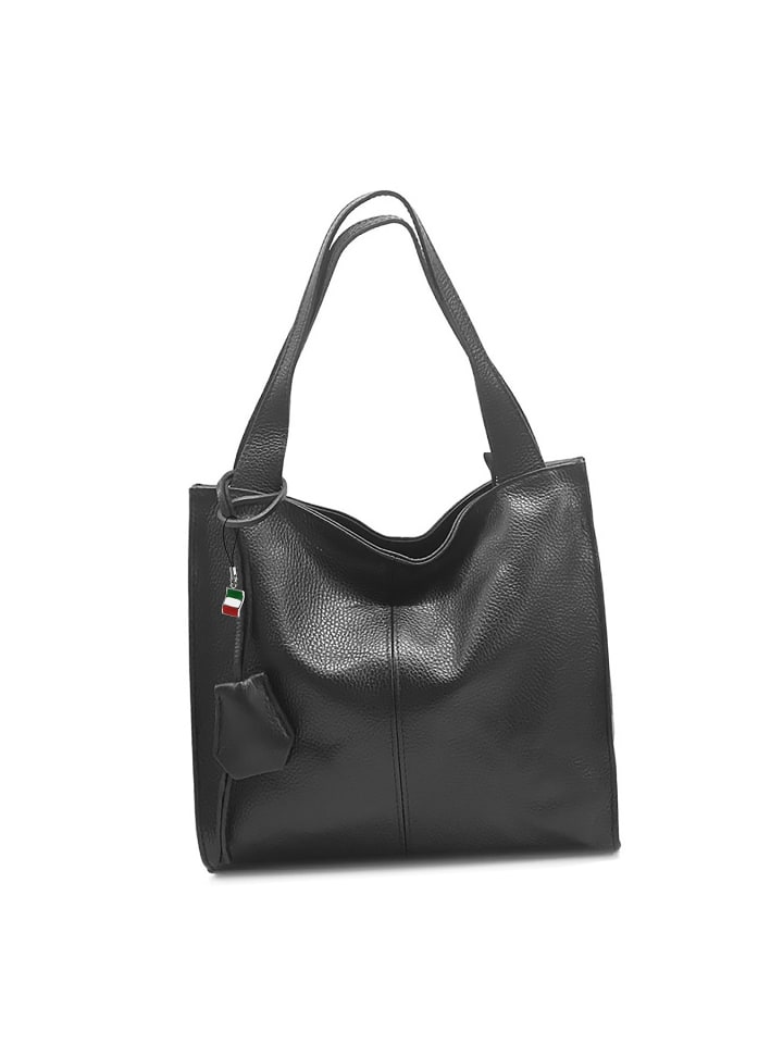 

Кожаная сумка через плечо, сумка-шоппер Florence, черная, около 33 см Florence