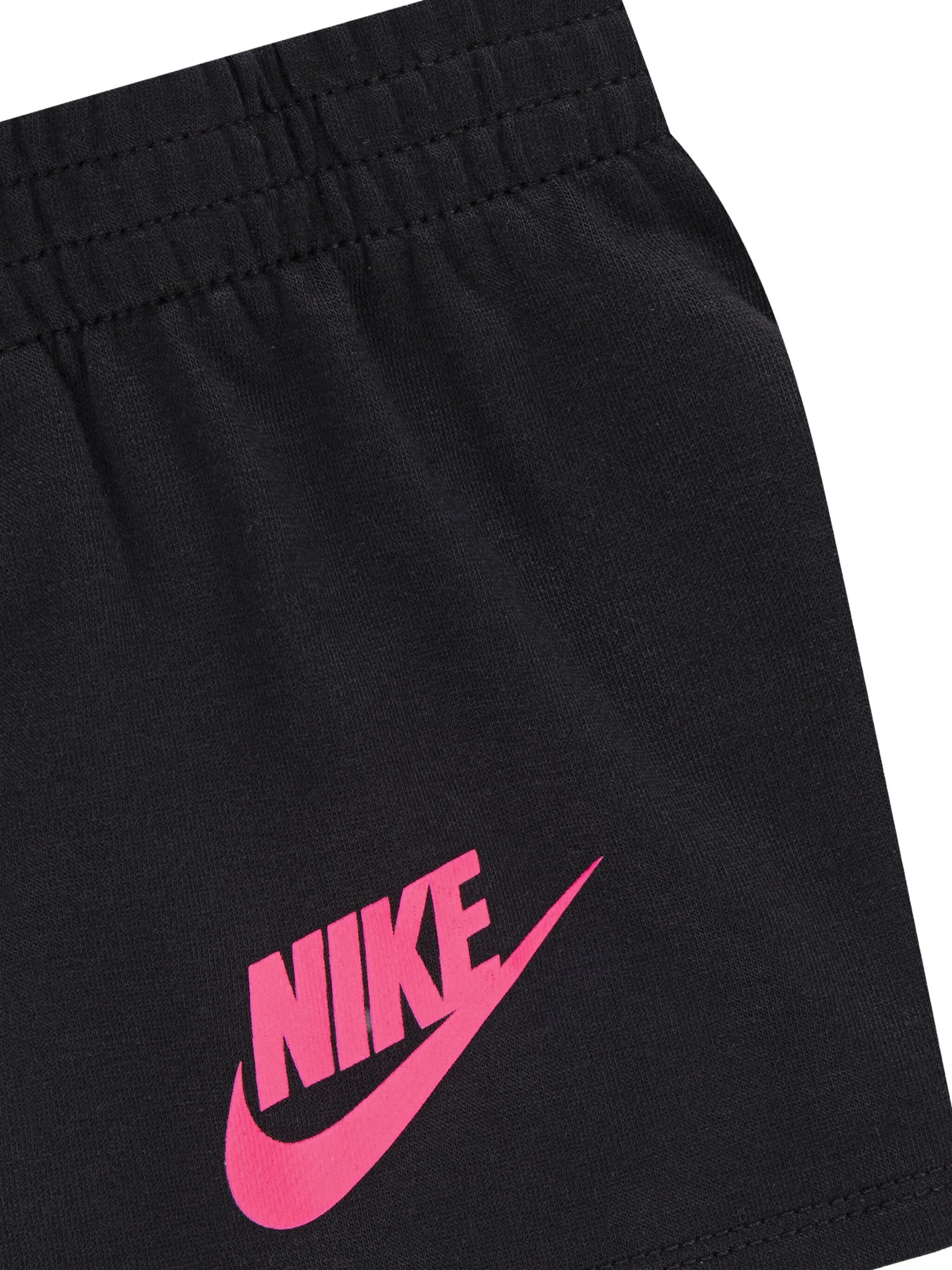 Комплект из топа и шортов с логотипом Nike Kids, черный — фото 3