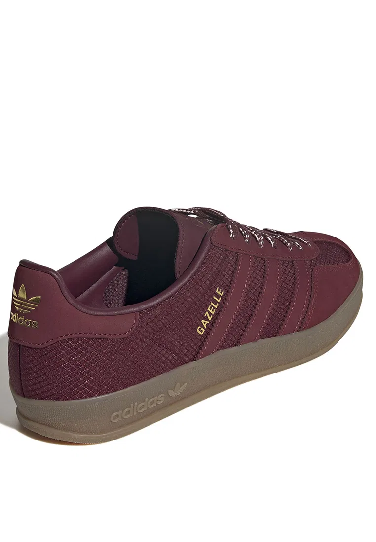 Кроссовки мужские, Gazelle Indoor, Adidas, белый/красный/бордовый — фото 3
