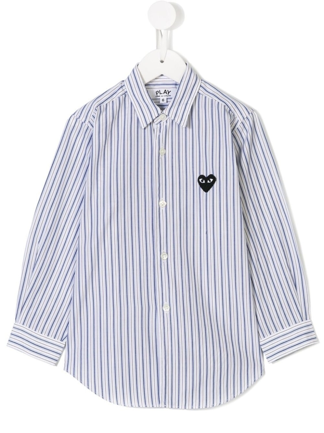 

Comme Des Garçons Play Kids рубашка в полоску, белый