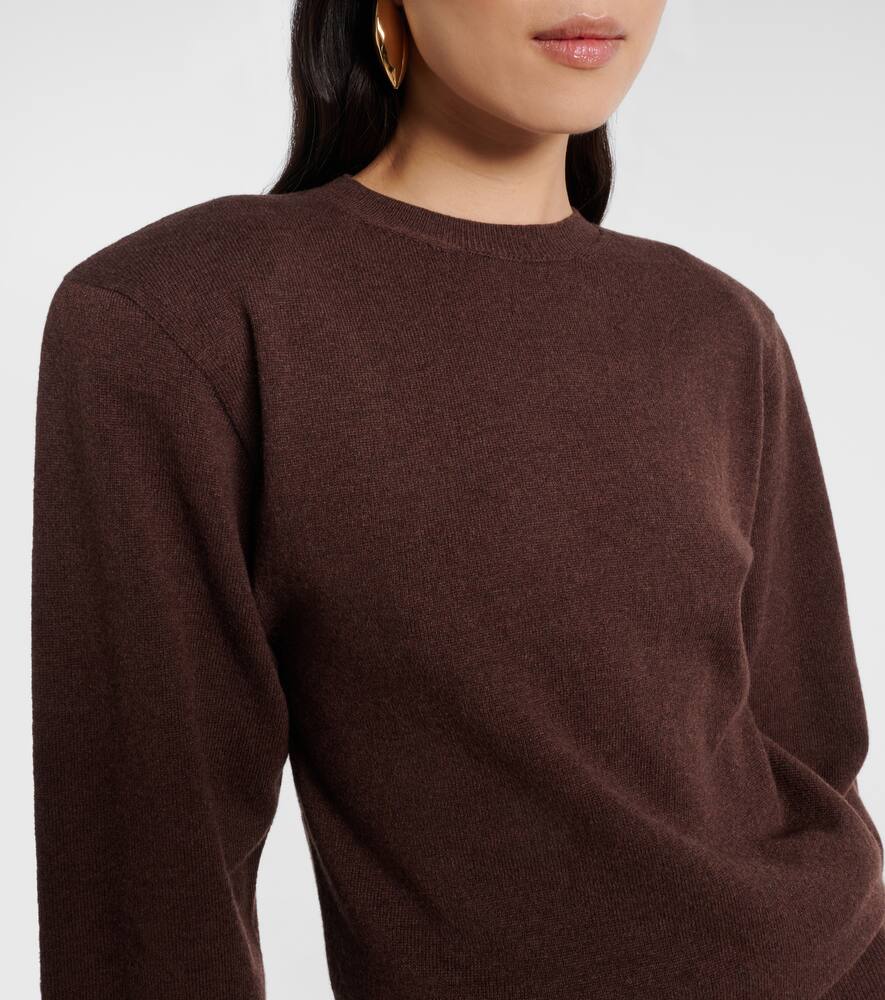 Кашемировый и шерстяной свитер Stella McCartney, Chocolate Brown — фото 4