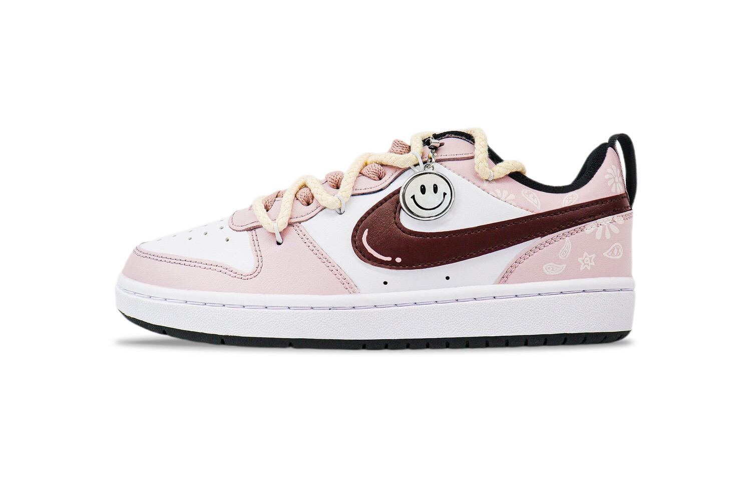 

Кроссовки Nike Court Borough Skateboarding Shoes Women's Low-top White, коричневый