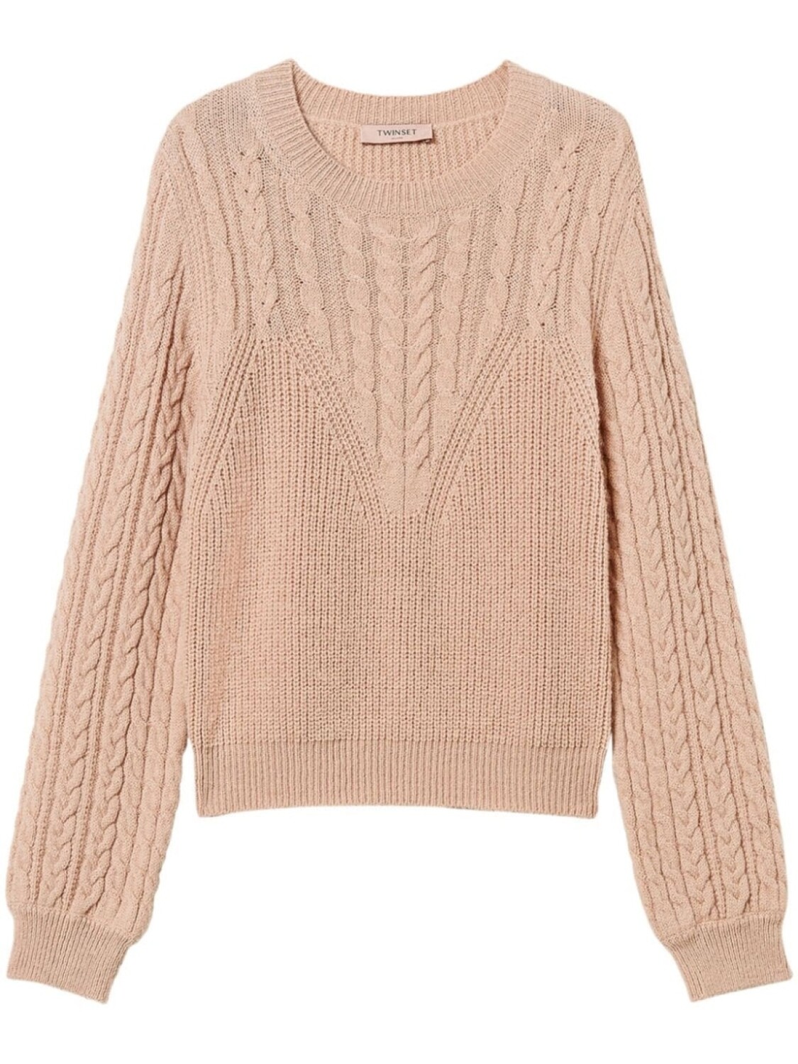 

Свитер TWINSET с косами, серый