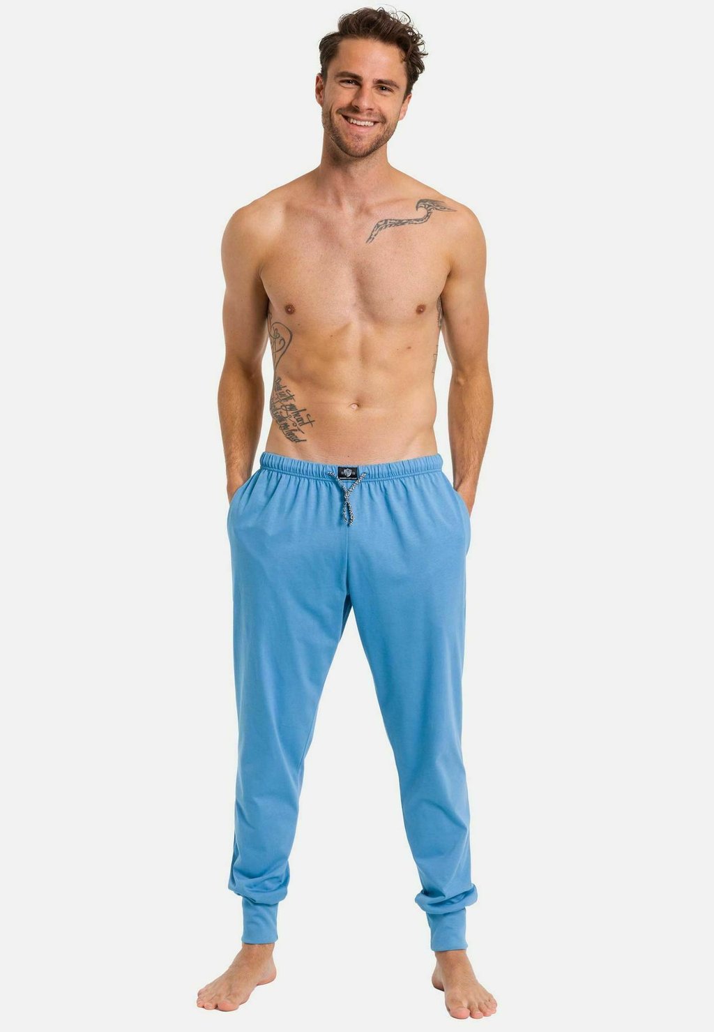 

Пижамные штаны LANG MIT SEITENTASCHEN HAASIS Bodywear 1919, светло-голубой
