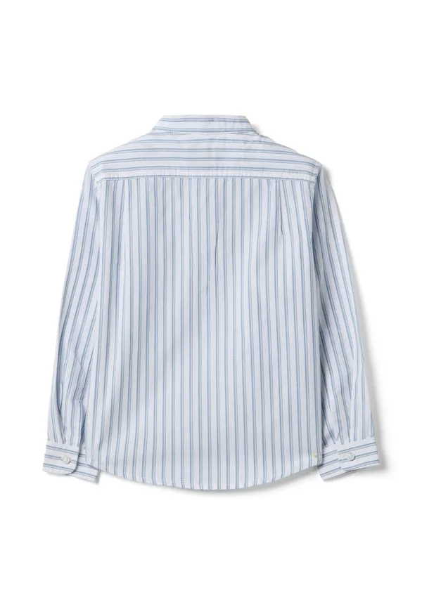 Полосатая рубашка стандартного кроя Ovs, White/Light Blue — фото 2