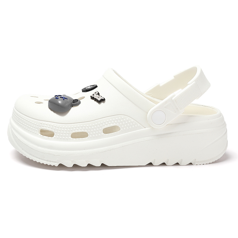 

Cat power Клоги унисекс бело-серые с медведем, цвет White Gray Bear