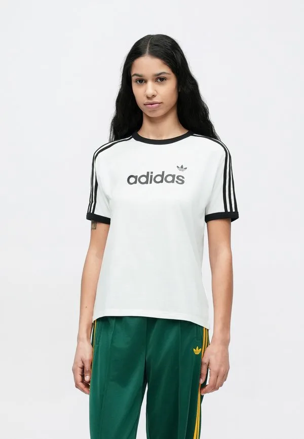 Футболка с линейным принтом Adidas Originals, White/Black — фото 4