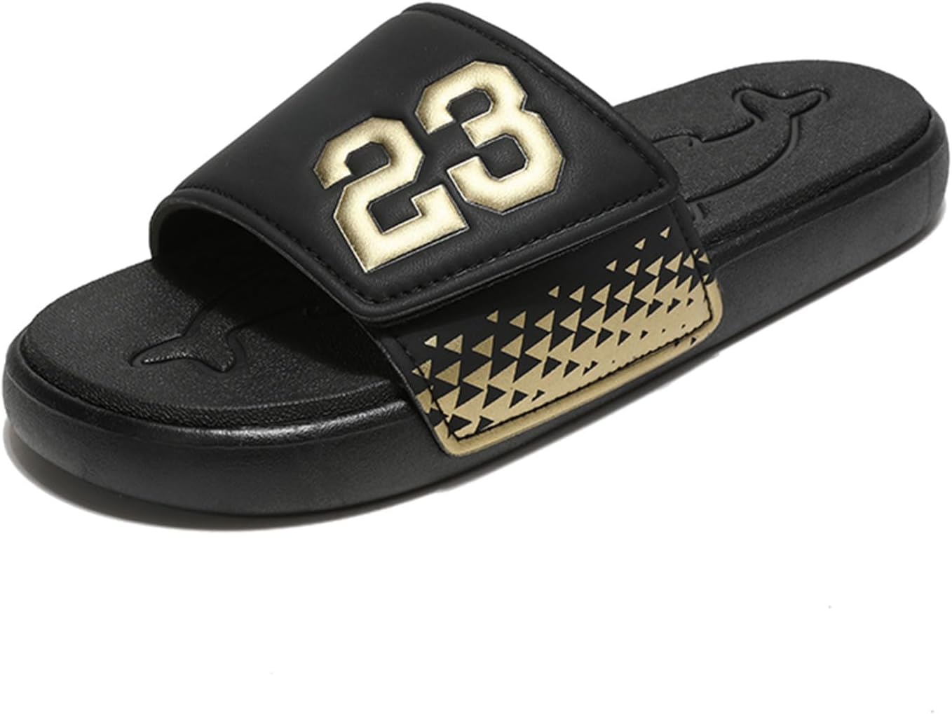 

Мужские спортивные шлепанцы DREAM LAKE, гибкая подошва, повседневные пляжные шлепанцы, черный/золотой