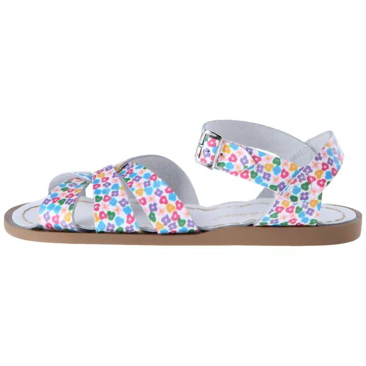 

Сандалии с цветочным узором для девочки белого цвета Salt Water Sandals