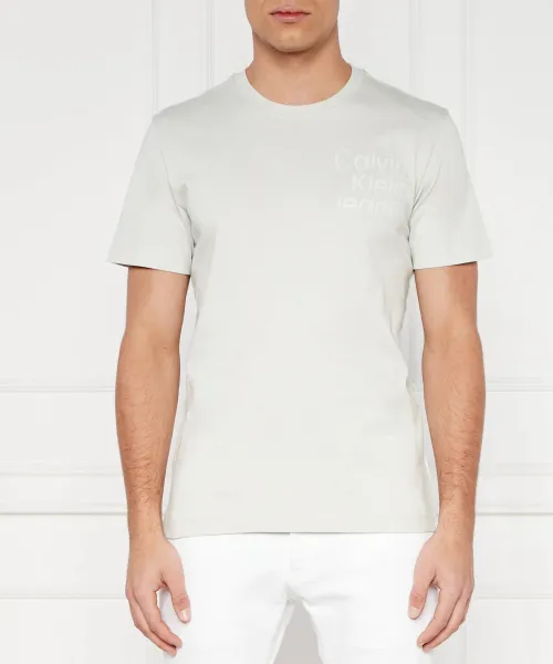 

Футболка рассеянная сложенная Regular fit Calvin Klein Jeans, серый