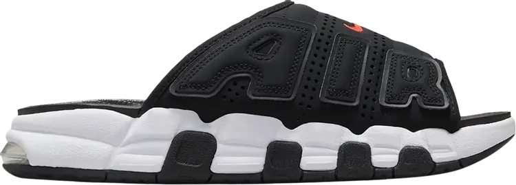

Кроссовки Air More Uptempo Slide 'Black White Red', черный