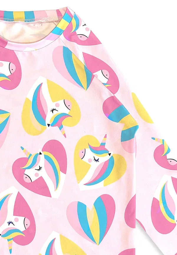 Одежда Denokids rash vest pink unicorn, розовый — фото 3