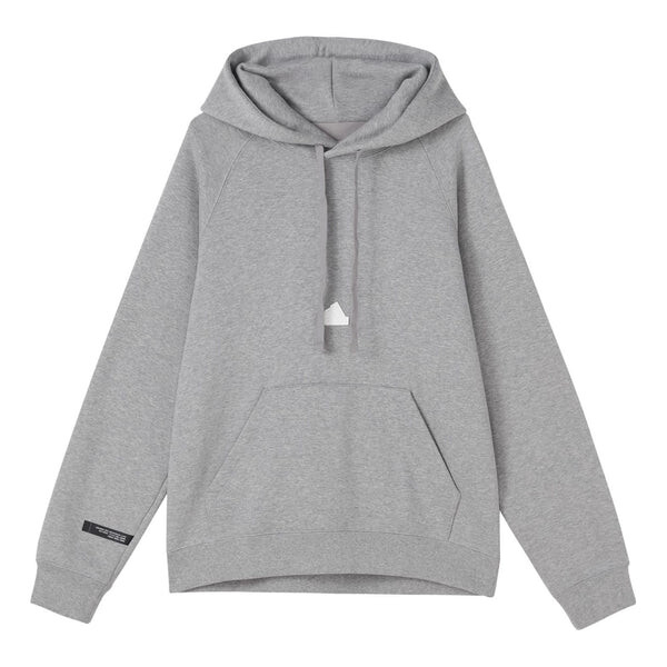 

Толстовка Men's adidas Solid Color Logo Hooded Loose Long Sleeves Gray, серый