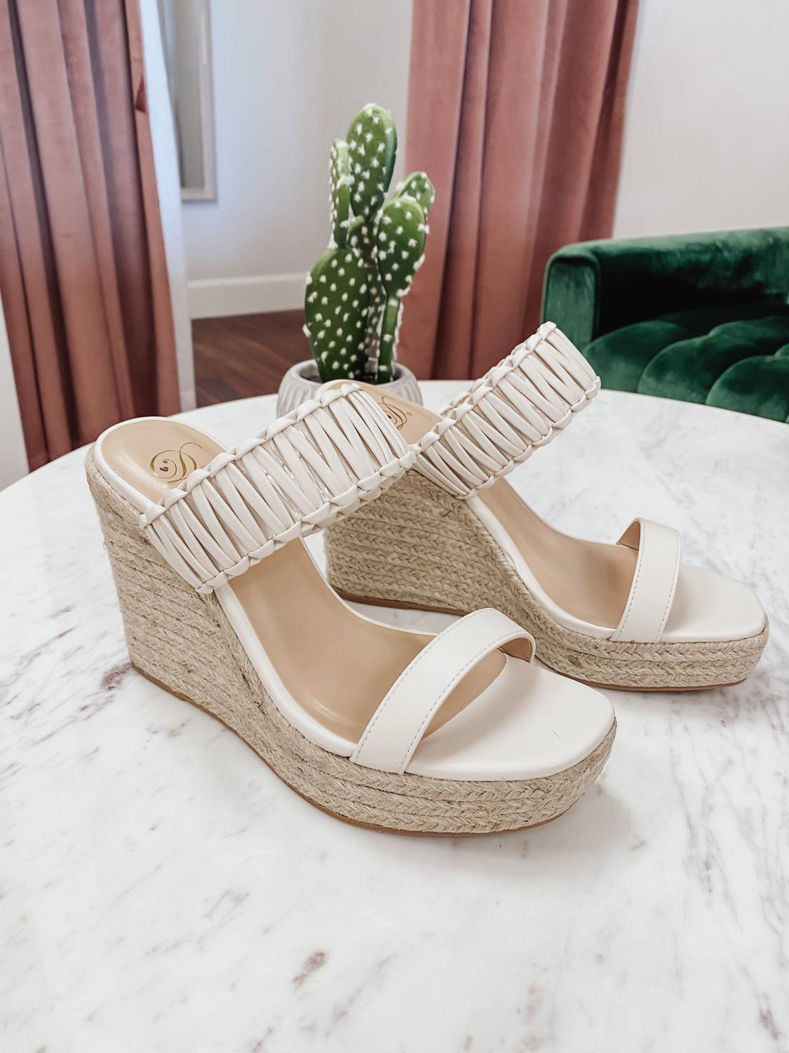 Женские босоножки The Tulum Wedge в цвете bone CCOCCI, Bone