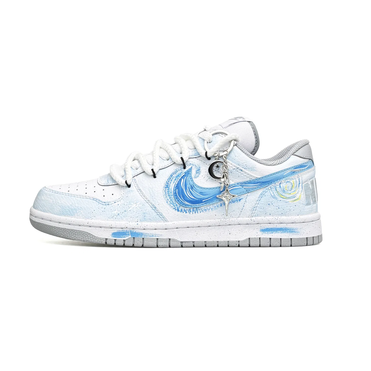 Кеды Nike Big Low White Blue — фото 3