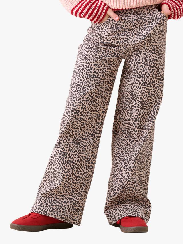 

Детские джинсы с сердечком на кармане в леопардовом принте Angel & Rocket, Brown