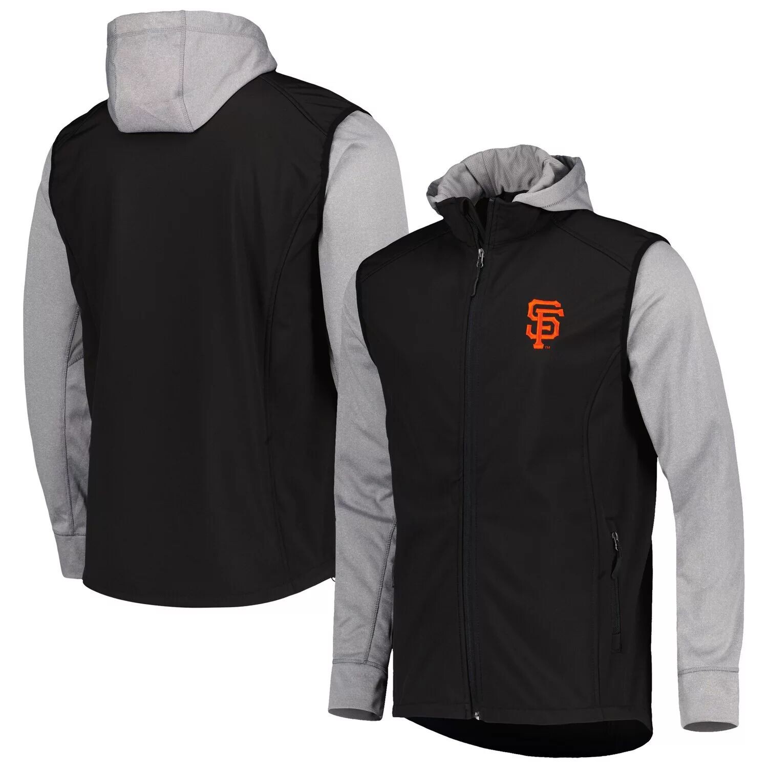 

Мужская куртка Dunbrooke Black/Heather Grey San Francisco Giants Alpha с молнией во всю длину