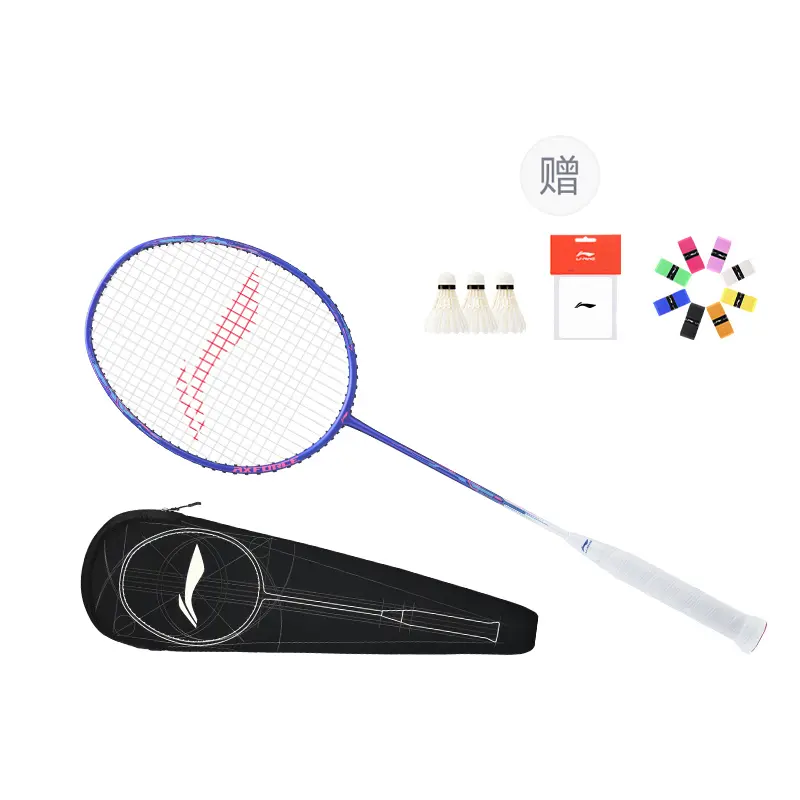 

Li Ning Thunder 20 Бадминтонные Ракетки Li-Ning, single racket+grip tape (random color)+moisture-wicking wrist brace+badminton *3