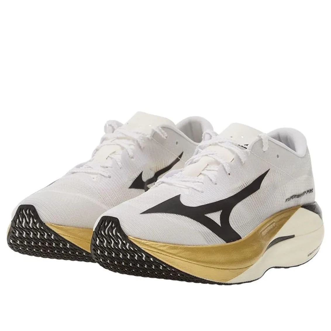 Кроссовки Mizuno Hyperwarp Pro 'White Black Gold' — фото 2