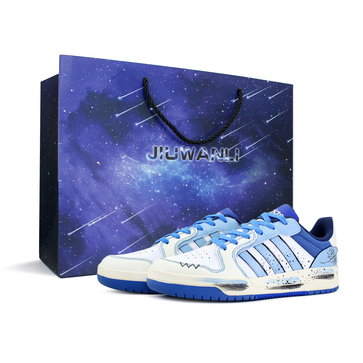 

Adidas Neo Entrap Slip Resistant Low top Skateboard Shoes Unisex Blue White