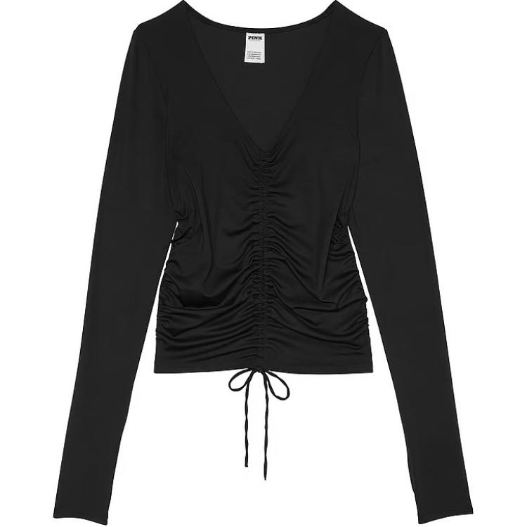 

Victoria's Secret Футболка женская чисто черная, Черный, Victoria's Secret Футболка женская чисто черная