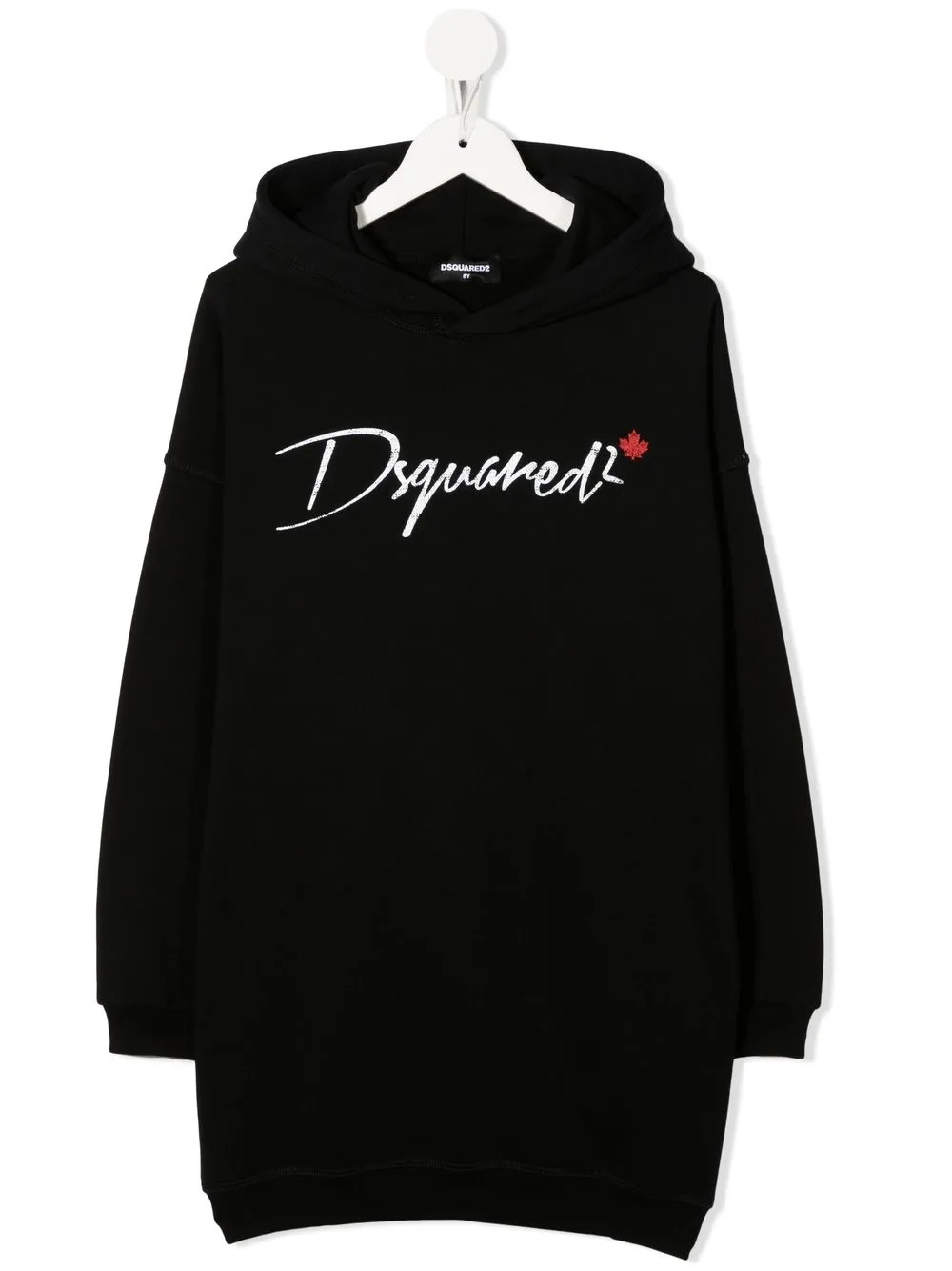 

Платье с капюшоном и логотипом DSQUARED2 KIDS, черный