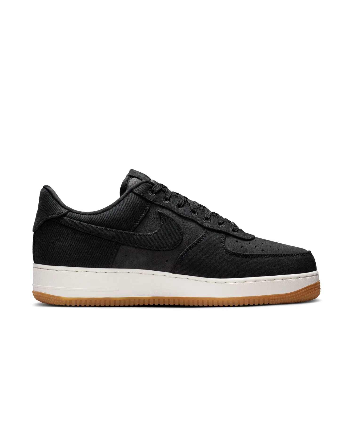 Мужские кроссовки NIKE AIR FORCE 1 '07 LV8 DENIM чёрные — фото 3