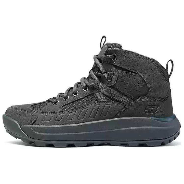 

Высокие кеды мужские серые Skechers, угольно-серые