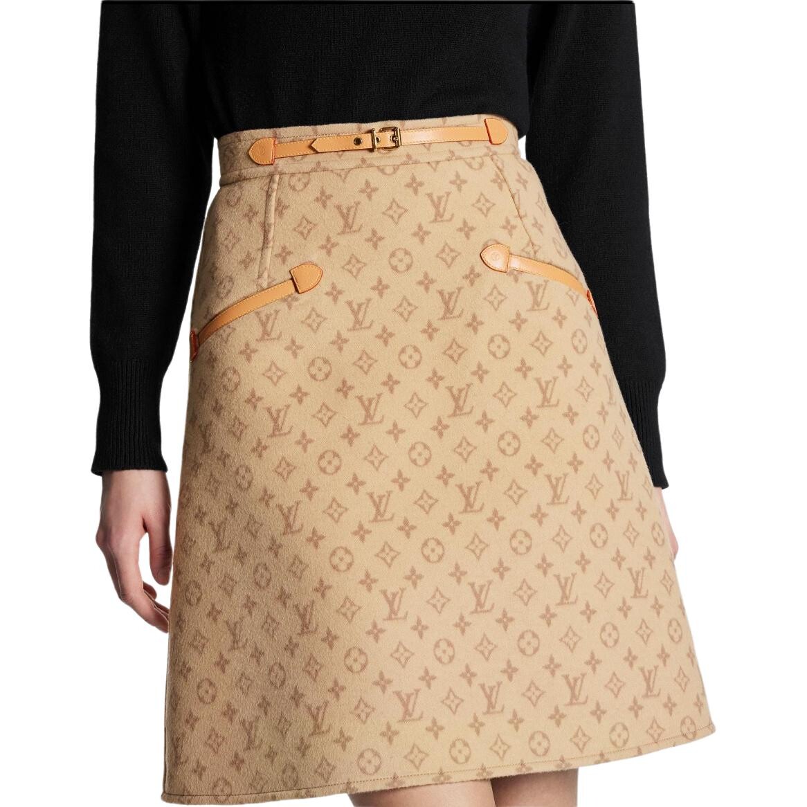Юбка женская Louis Vuitton повседневная, хаки — фото 2