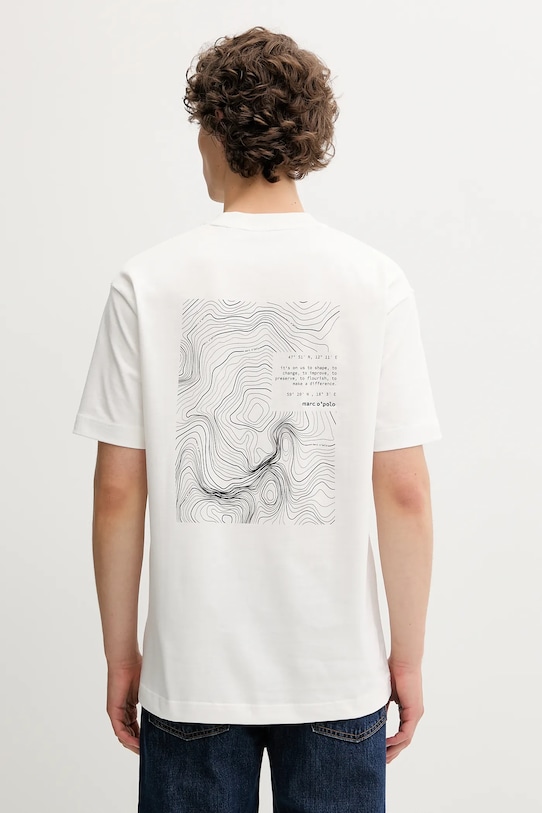 

Хлопковая футболка Marc O'Polo, бежевый