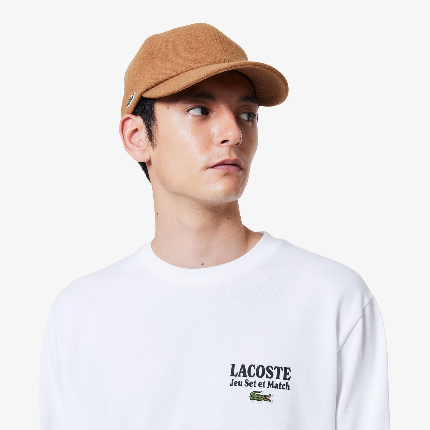 Мужская футболка с длинным рукавом Lacoste Game Set and Match, белый — фото 3