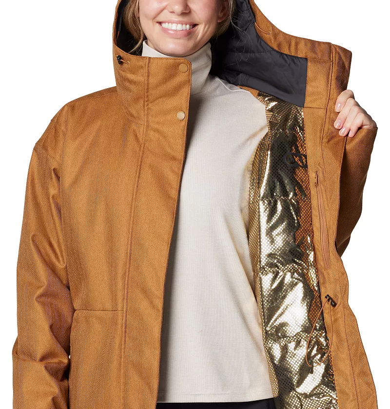 

Женская парка Columbia Portland Point, цвет Camel Brown Herringbone