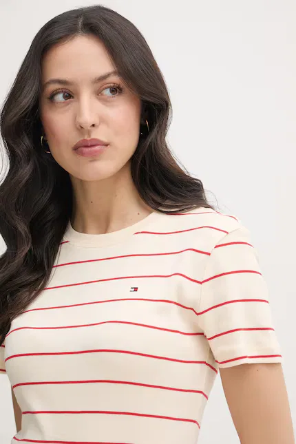 Футболка с коротким рукавом Tommy Hilfiger, бежевый — фото 4