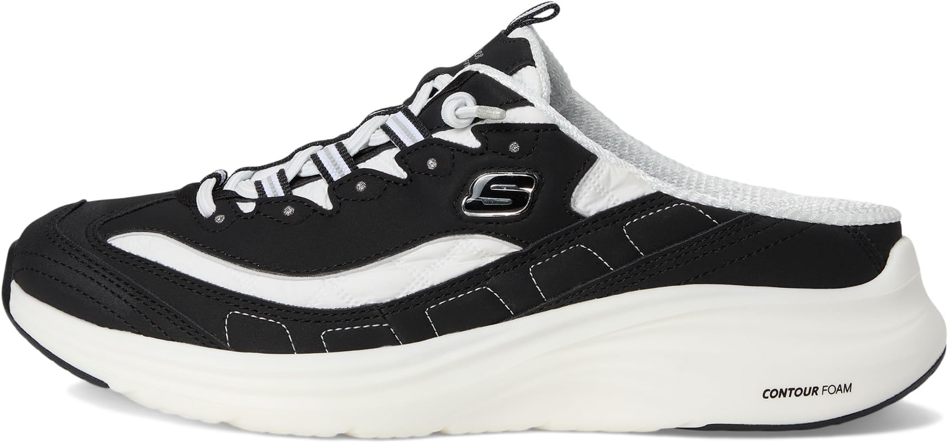 Кроссовки SKECHERS Women's Contour Foam Cozy Fit Vintage Dream, Black/White — фото 4