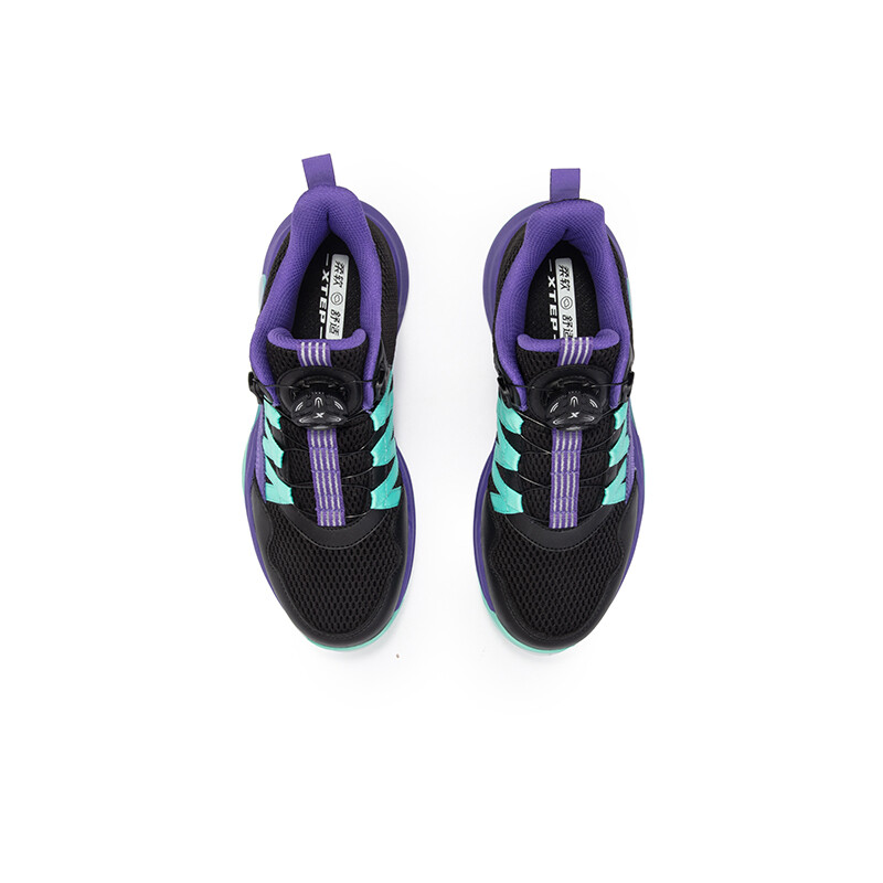 Детские баскетбольные кроссовки GS Low-top Black/UV Light Xtep, черный — фото 3