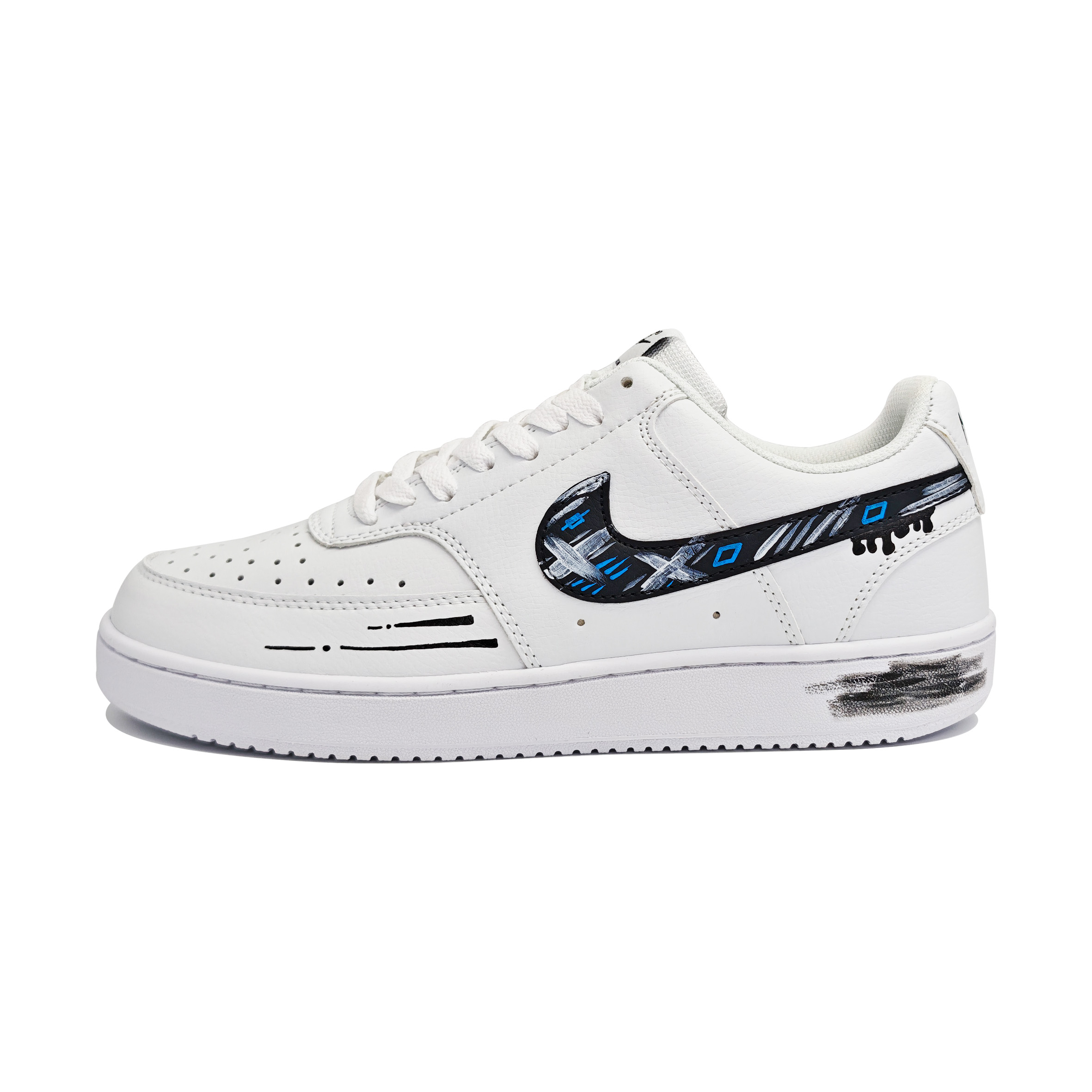 

Nike Кроссовки Court Vision унисекс низкие сине-белые, цвет White