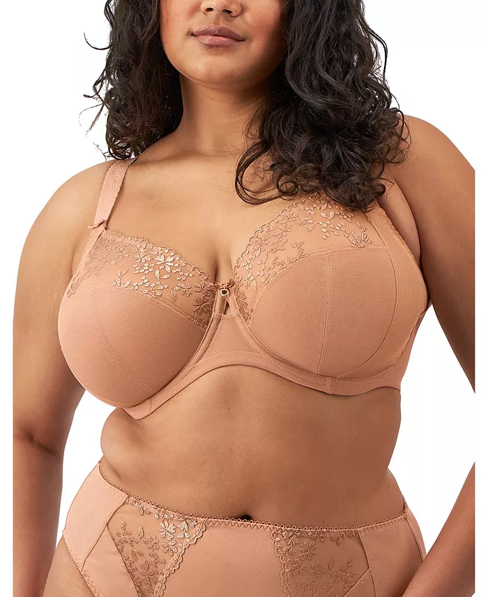 

Женский бюстгальтер Zarla Banded Underwire Stretch Lace с чашками на косточках и кружевной отделкой Elomi, коричневый/бежевый